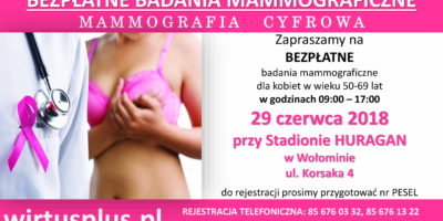 Bezpłatna mammografia na Huraganie Bezpłatna mammografia na Huraganie