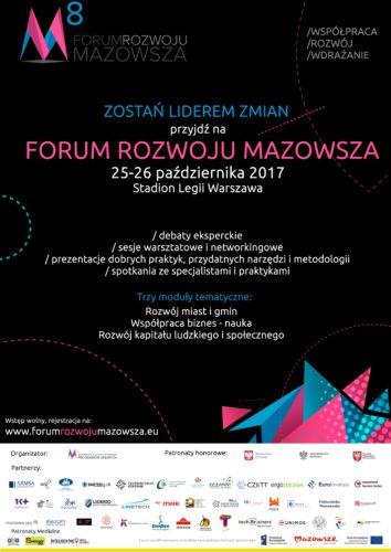 Współpraca, rozwój, wdrażanie – 8. Forum Rozwoju Mazowsza już 25-26 października w Warszawie