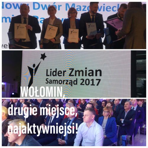 Gmina Wołomin laureatem w Plebiscycie Lider Zmian 2017