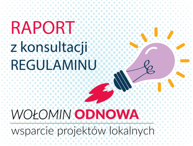 Raport z konsultacji społecznych "Wołomin odnowa: wsparcie projektów lokalnych"