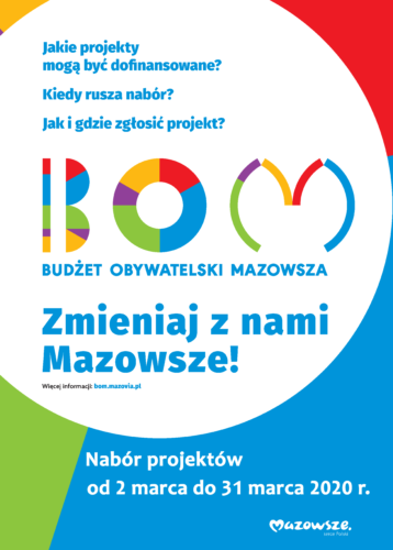 Zgłoś projekt do Budżetu Obywatelskiego Mazowsza!