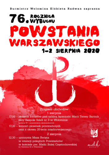 Program obchodów 76. rocznicy Powstania Warszawskiego