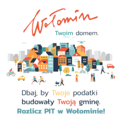 rozlicz PIT w Wołominie - grafika z miastem