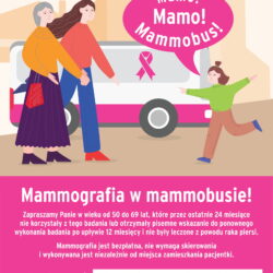 Plakat dot. bezpłatnej mammografii