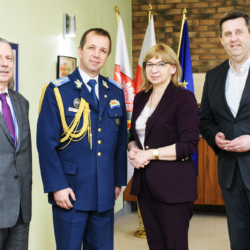 Attache wojskowy płk Gheorghe Dragos Florea z Ambasady Rumunii z wizytą w Wołominie