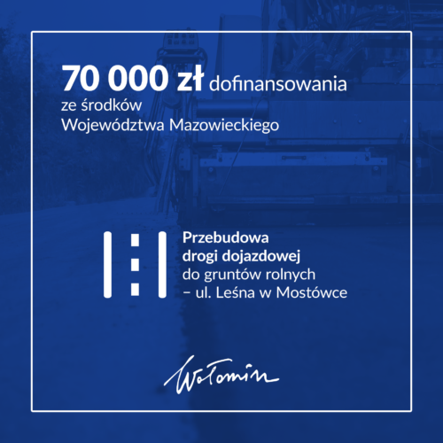 Grafika na dofinansowanie przebudowy ul. Leśnej