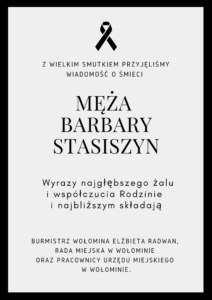 kondolencje Barbara Stasiszyn