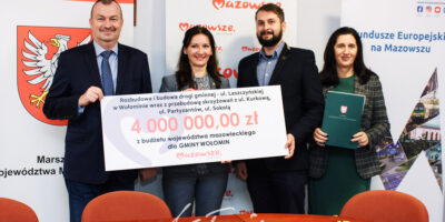 4 mln dofinansowania na gminne drogi! podpisanie umowy na dofinansowanie