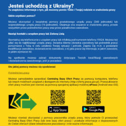 Ulotka informacyjna pomoc ukrainie