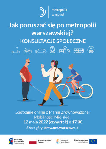 plakat jak poruszać się po metropolii warszawskiej