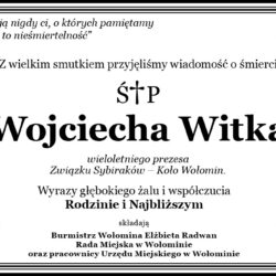 Wojciech Witek kondolencje