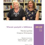 Wieczór poetycki w bibliotece &#8211; Wanda Lipińska i Grażyna Wiśniewska