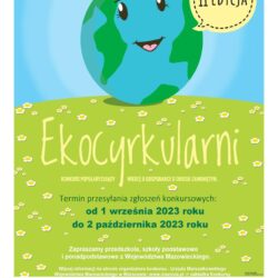 Plakat informujący o konkursie Ekocyrkularni