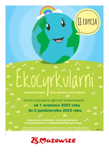 Plakat informujący o konkursie Ekocyrkularni