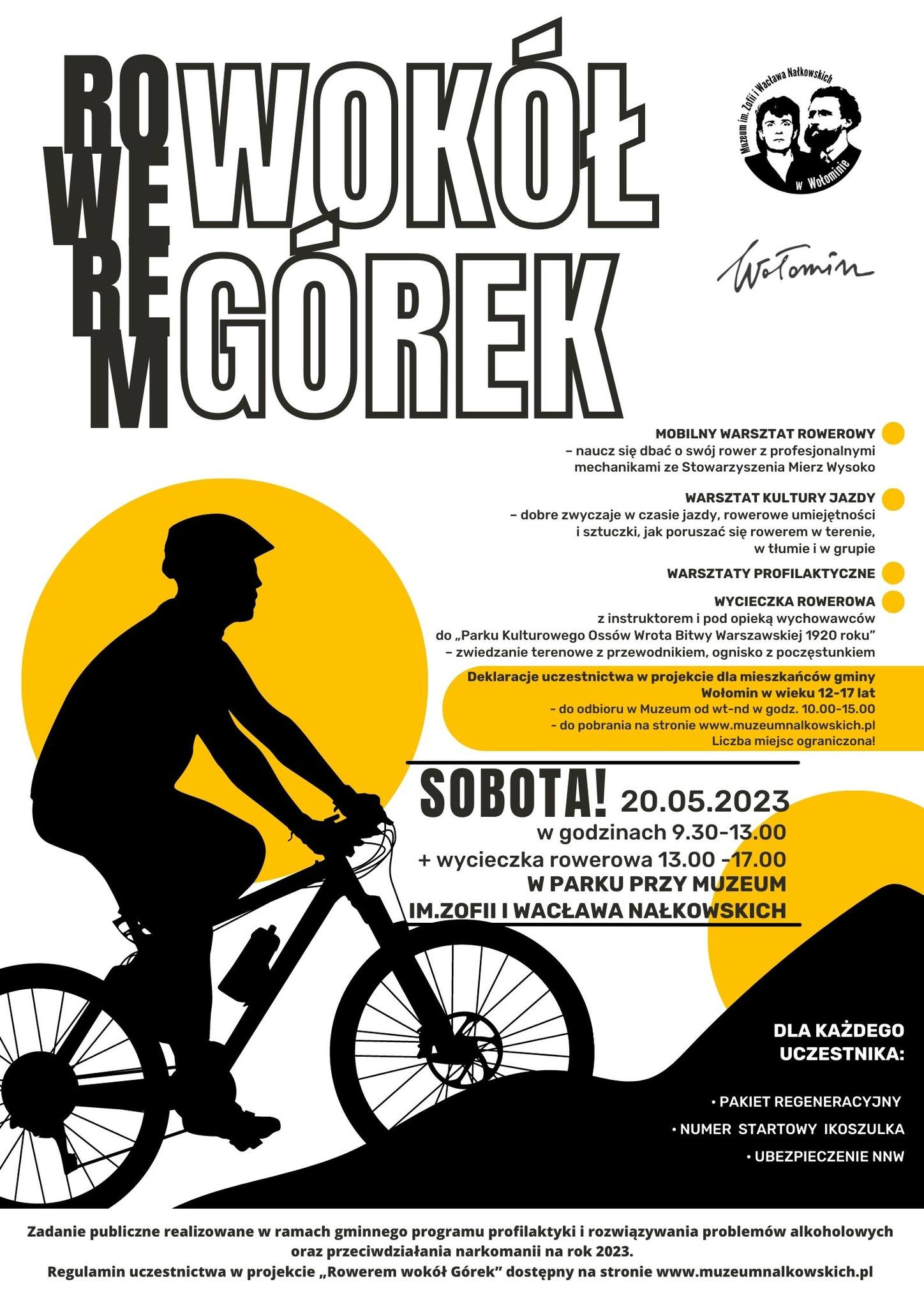 Plakat informujący o akcji Rowerem wokół Górek
