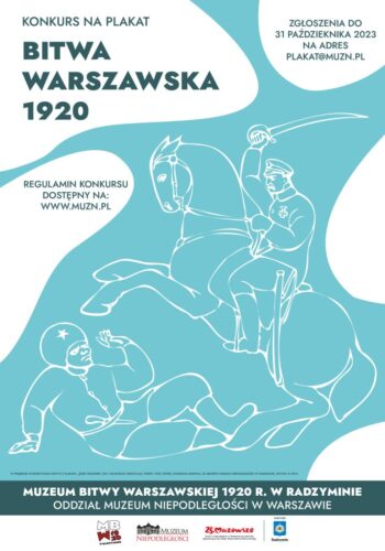 grafika informująca o konkursie na plakat upamiętniający Bitwę Warszawską 1920