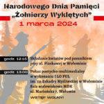 Narodowy Dzień Pamięci Żołnierzy Wyklętych w Wołominie plakat