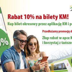 Promocja 10% rabatu na zakup biletów okresowych w aplikacji Koleje Mazowieckie zostanie przedłużona
