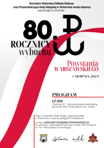 Plakat 80. rocznica Powstania Warszawskiego 