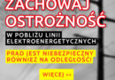 Grafika informacyjna akcji PGE: Bezpiecznie z prądem