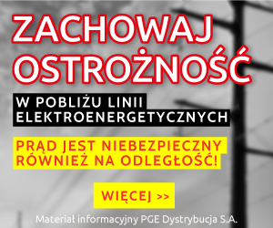 Grafika informacyjna akcji PGE: Bezpiecznie z prądem