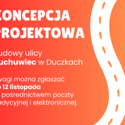 Koncepcja projektowa budowy ulicy Cuchuwiec w Duczkach - zapraszamy do zgłaszania uwag