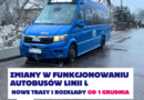 Zmiany w funkcjonowaniu autobusów linii L – nowe trasy i rozkłady od 1 grudnia