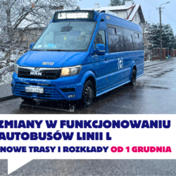 Zmiany w funkcjonowaniu autobusów linii L - nowe trasy i rozkłady od 1 grudnia