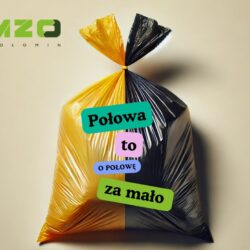 Grafika z napisem: Połowa to o połowę za mało!