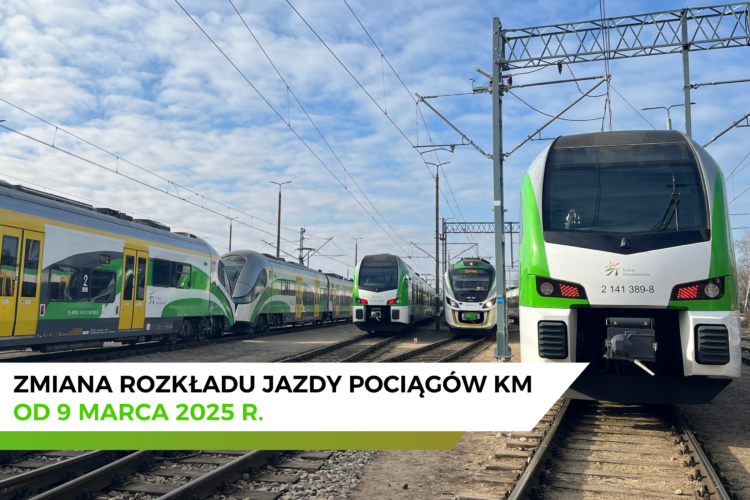 Zmiana rozkładu jazdy pociągów od 9 marca 2025 r.