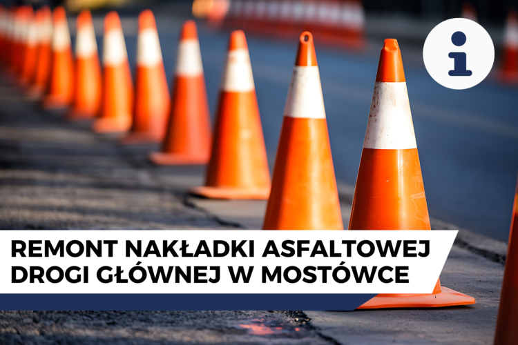 Remont nakładki asfaltowej drogi głównej w Mostówce