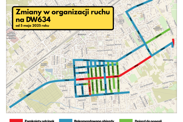 Zmiany w organizacji ruchu na DW634