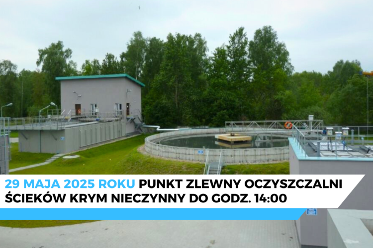Skrócenie godzin pracy punktu zlewnego Oczyszczalni Ścieków Krym