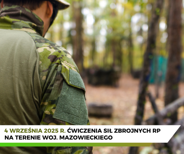 Ćwiczenia wojskowe – wzmożony ruch pojazdów wojskowych 4 września