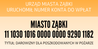 Pomoc dla poszkodowanych w pożarze w Ząbkach – dołącz do zbiórki! Pomoc dla poszkodowanych w pożarze w Ząbkach – dołącz do zbiórki!