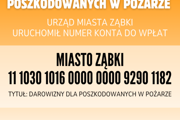 Pomoc dla poszkodowanych w pożarze w Ząbkach – dołącz do zbiórki!