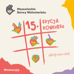 plakat Mazowieckie Barwy Wolontariatu