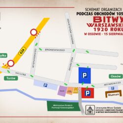 Mapa objazdy Ossów