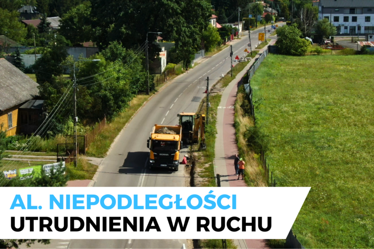 Utrudnienia na al. Niepodległości w Wołominie (DW 634)