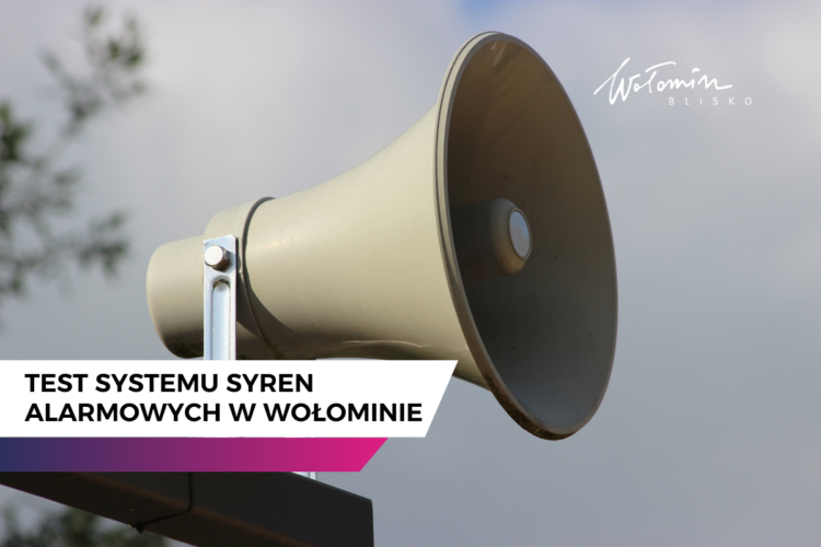 Grafika informująca o teście systemu alarmowego