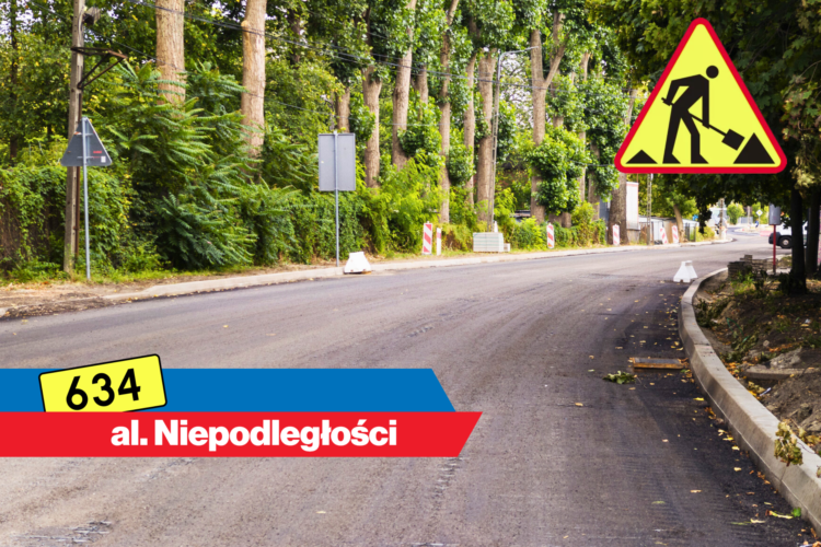 Ważny komunikat – prace na al. Niepodległości (DW 634) od 8 września