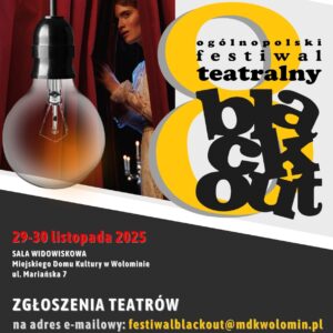 Plakat promujący Festiwal Teatralny Blackout