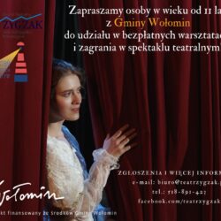 Plakat - bezpłatne warsztaty teatralne