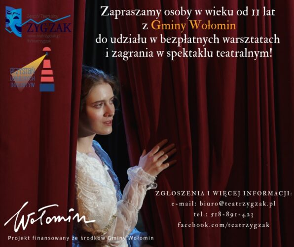 Plakat - bezpłatne warsztaty teatralne