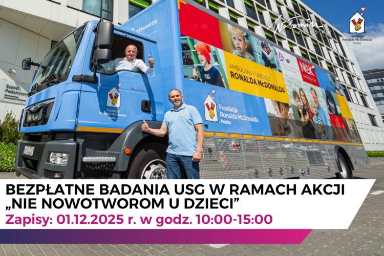 Bezpłatne badania USG w ramach akcji „NIE nowotworom u dzieci”