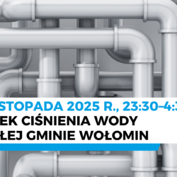 Czasowy spadek ciśnienia wody w nocy z 6 na 7 listopada