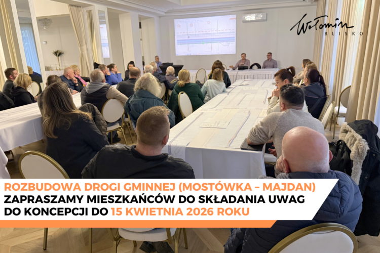 Koncepcja rozbudowy drogi gminnej (Most&oacute;wka &ndash; Majdan) &ndash; zbieramy uwagi do 15 kwietnia