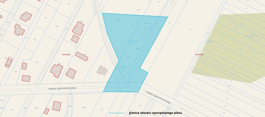 Ogłoszenie o przystąpieniu do sporządzenia miejscowego planu zagospodarowania przestrzennego terenu we wsi Nowe Grabie część A