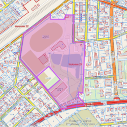 Obwieszczenie o wyłożeniu do publicznego wglądu projektu mpzp terenu Ośrodka Sportu i Rekreacji ,,Huragan" w Wołominie - cz. A wraz z POŚ