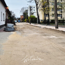Postępy prac na ul. Polnej w Wołominie
